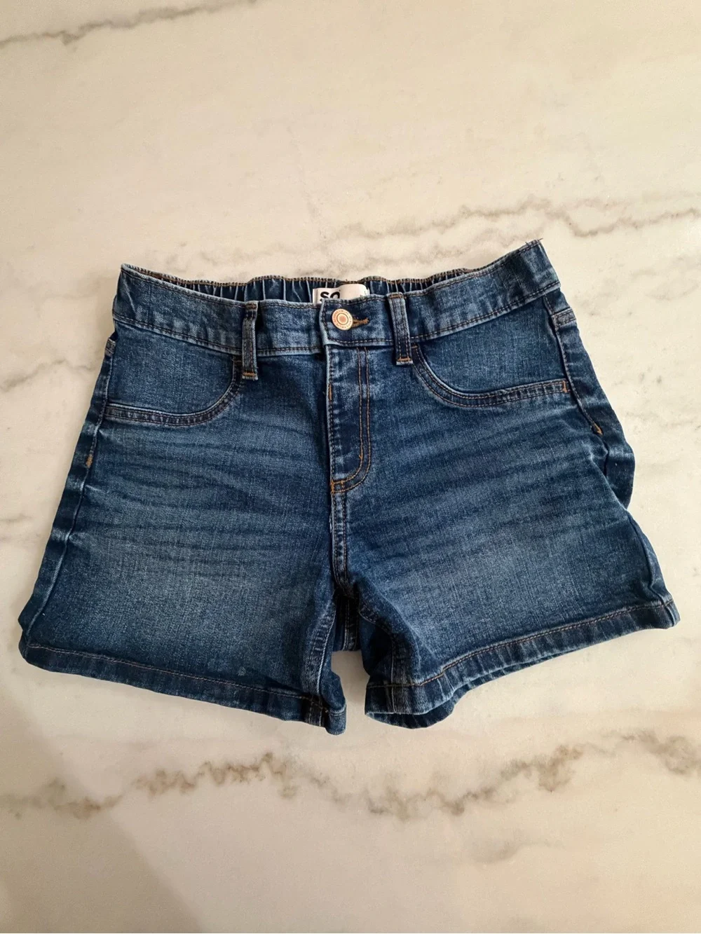SO Kids Denim & Knit Shorts Bundle - Blue, Olive & Light Blue Tie-Dye